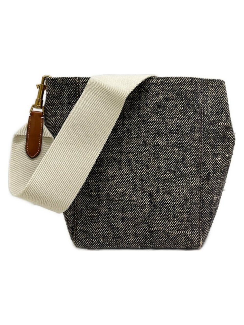 Celine Shoulder Bag Sangles Small Dark Navy Ivory Brown